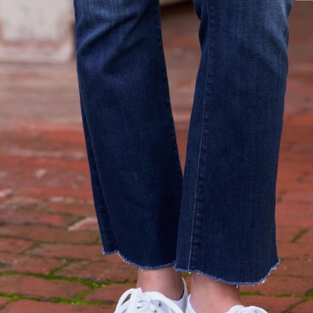 Frank & Eileen Dark Blue Flare Ankle Killian Style Jeans - Picture 8 of 12